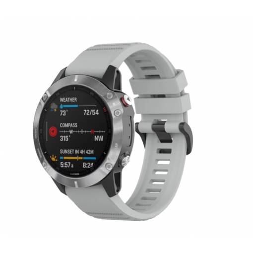 Foto - eses Sport szilikon szíj Garminhoz - Szürke, QuickFit 22 mm