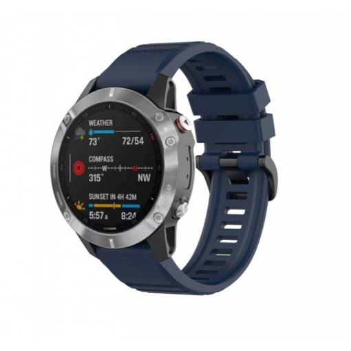 Foto - eses Sport szilikon szíj Garminhoz - Sötétkék, QuickFit 22 mm