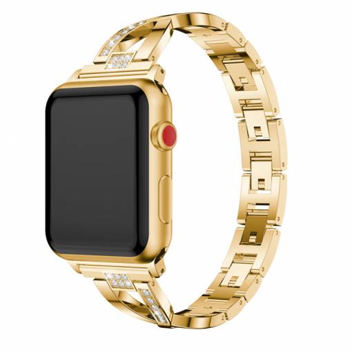 Foto - eses Fém elegáns szíj Apple Watchhoz - Arany 38mm, 40mm, 41mm