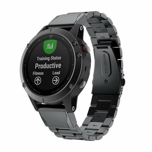 Foto - eses Fém pánt Garminhoz - Fekete, QuickFit 26 mm