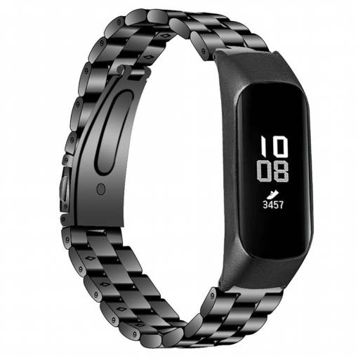 Foto - eses Fém szíj Samsung Galaxy Fit E-hez - Fekete