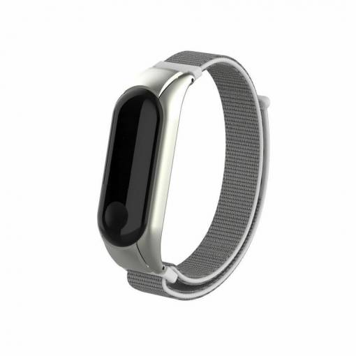 Foto - eses Nylon pánt a Xiaomi Mi Band 3 és Xiaomi Mi band 4 modellekhez - Világosszürke