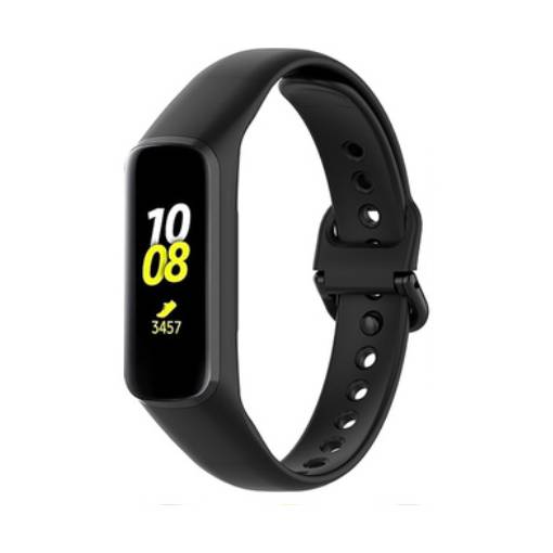 Foto - eses Szilikon szíj Samsung Galaxy Fit 2-höz - Fekete