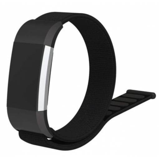 Foto - eses Nylon pánt Fitbit Charge 2 készülékhez - Fekete