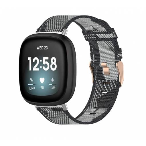 Foto - eses Szövött pánt Fitbit Versa 3 és 4, Sense 1 és 2 - Szürke