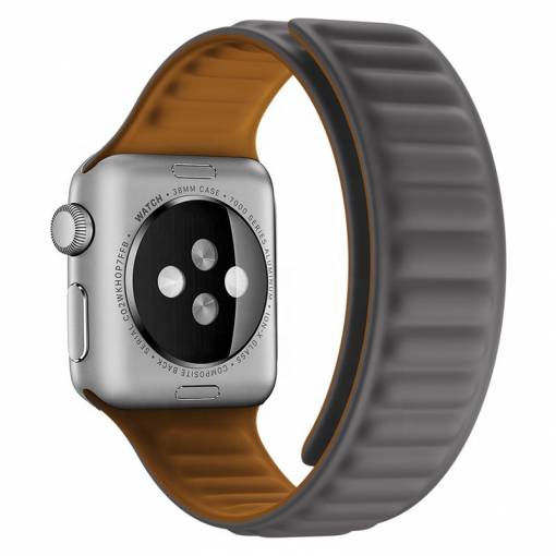 Foto - eses Szilikon mágneses szíj az Apple Watch-hoz - Szürke 38mm, 40mm, 41mm