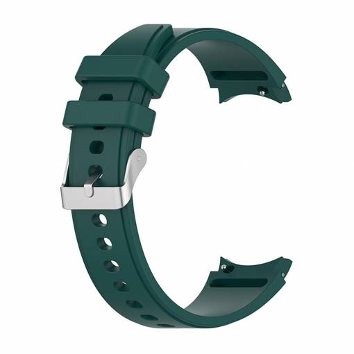 Foto - eses Szilikon szíj Samsung Galaxy Watch 4, 5, 6, 7 készülékekhez - Sötétzöld 20 mm