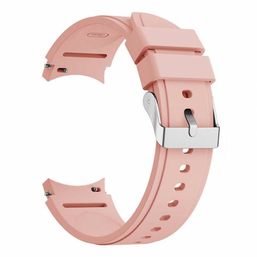 Foto - eses Szilikon szíj Samsung Galaxy Watch 4, 5, 6 telefonokhoz - Rózsaszín, 20 mm