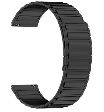 eses mágneses szilikon szíj - fekete, 22 mm