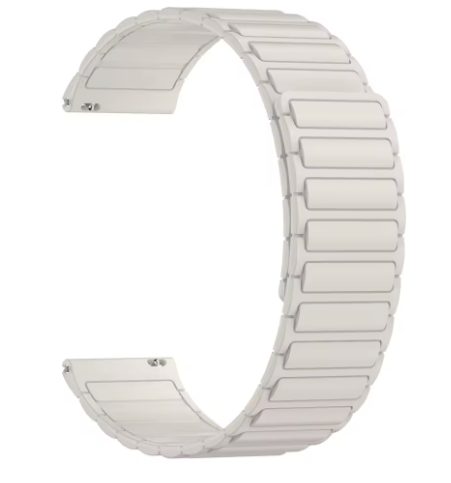 eses mágneses szilikon szíj - Fehér, 22 mm